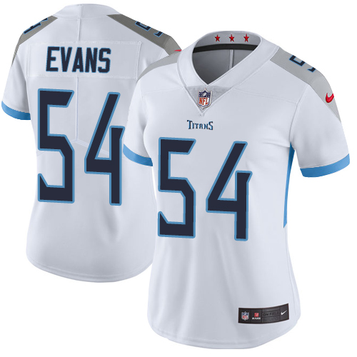 Nike Titans #54 Rashaan Evans White Women's Stitched NFL Vapor Untouchable Limited Jersey